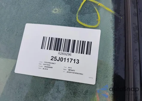 2015 Infiniti Q50 Premium from USA, damaged, VIN JN1BV7AP4FM354963